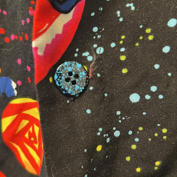 Vintage 1990 planet Hollywood short sleeve button up shirt large black - Picture 2 of 4